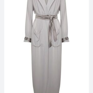 Missguided Carli Bybel Maxi Duster Coat Grey